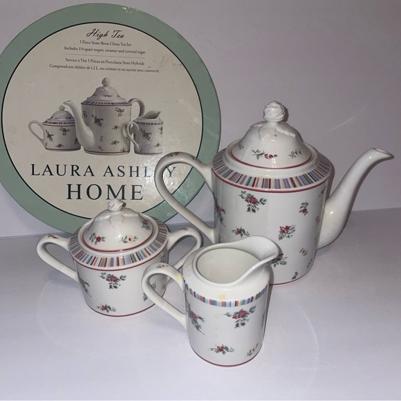 Laura Ashley Home “High Tea” 5 piece Bone China Tea Set - Picture 1 of 7